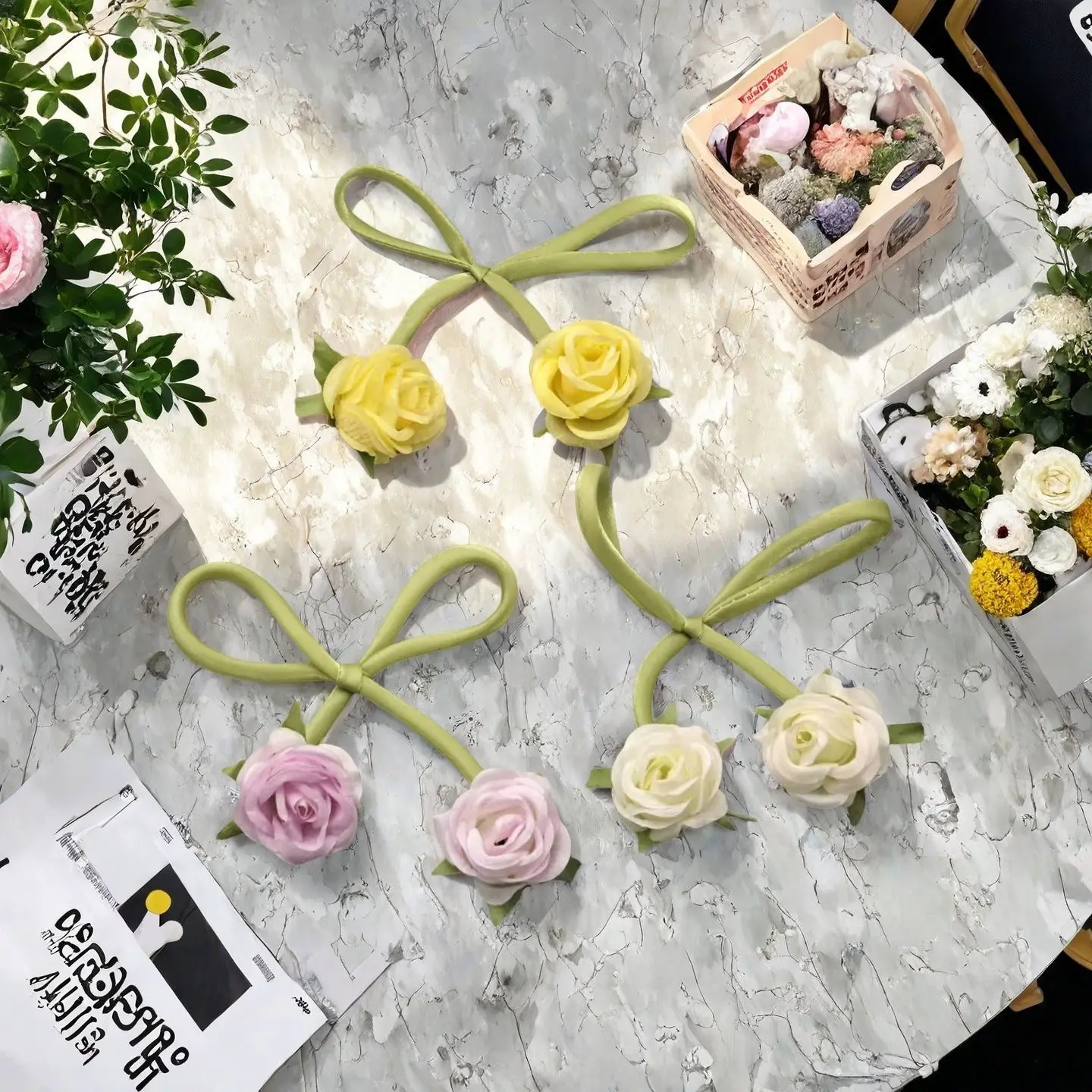 

10pcs Artificial Rose Head DIY Craft Supplies Apparel Sewing Materials Home Decoration Hair Bags Dress Accessories
