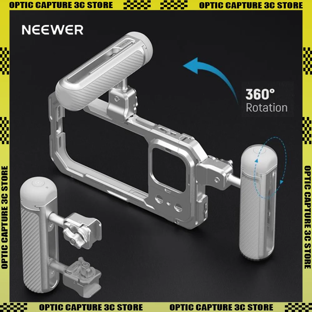 NEEWER مقبض جانبي سريع التحرير مع مصراع بلوتوث قابل للفصل مضاد للأحذية الباردة 360 درجة ° دوران آيفون 16 برو/برو ماكس #1