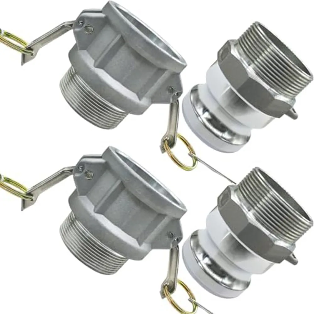 

Aluminum Cam Lock Fittings Part F and B Set for Hose Connection with Cam and Groove and Male NPT Thread Adapter