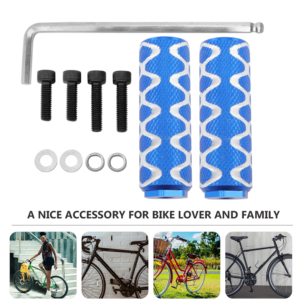 

Bicycle Pedals Mountain Bike with Step Pegs Accessories for Adult Bikes Foot Rest