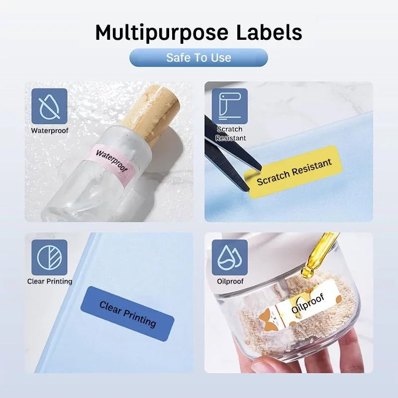 NiimBot D11 White/color/transparent Label Printing Paper Name Sticker Waterproof Self-adhesive Cartoon Label Paper