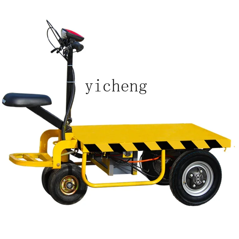 JX-17    Electric Flat Truck Load King Foldable Trailer Construction Site Into The Elevator Trolley