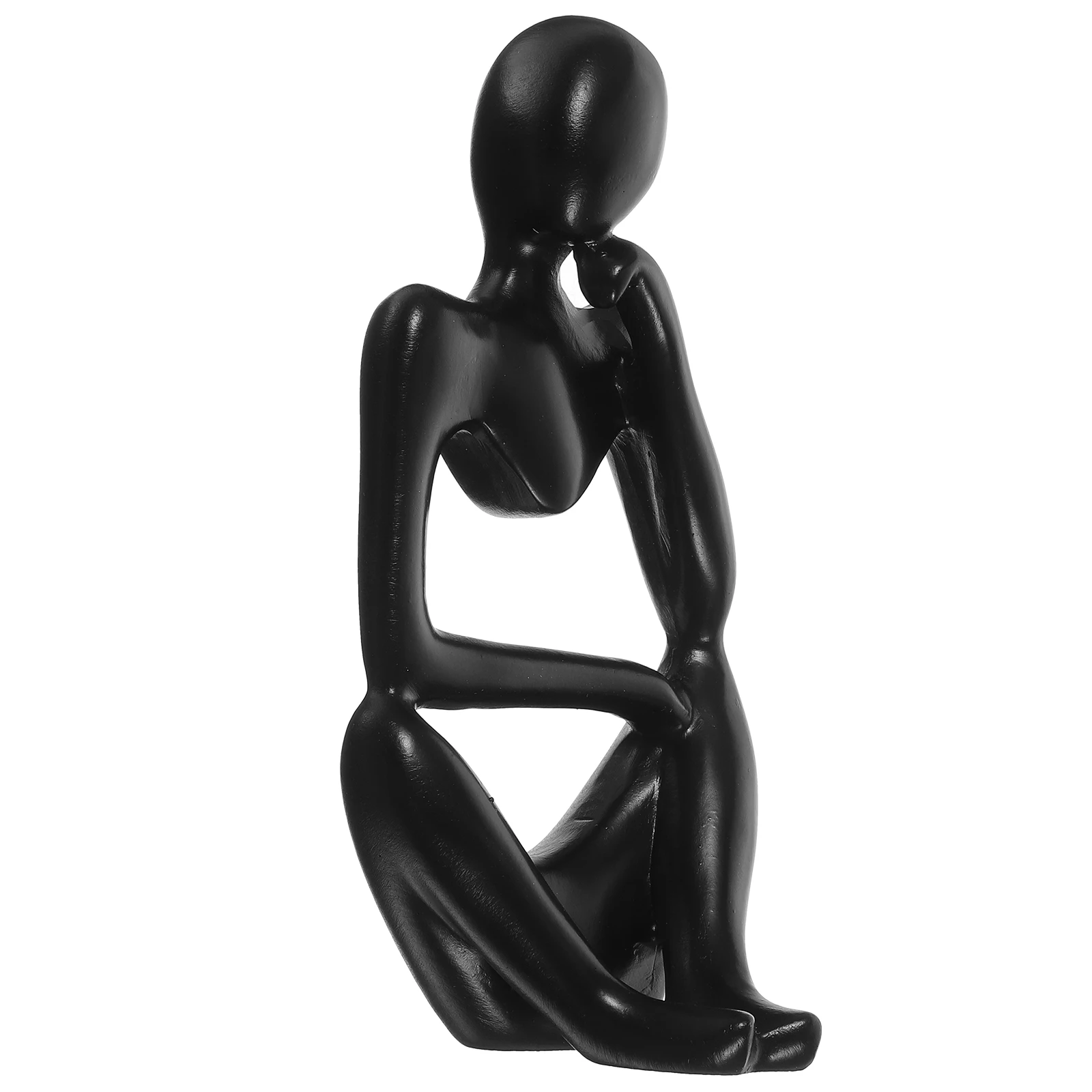 

Abstract Figure naments Black Resin Desk Decor Office Home Living Room Centerpiece Table Modern Art Gifts