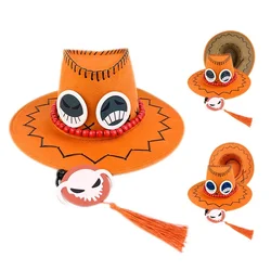 Cartoon Character Pirate Ace Jazz Cowboy Hats Outdoor Sun Hats for Men and Women Fashion Sun Hat Party Performance Prop Ornament