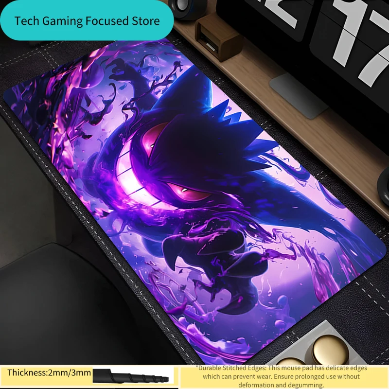 

Mouse Pad Pokemon Gengar Notbook xxl Gamer Keyboard Pad NonSlip Rubber Computer Carpet Desk Mat Gamer Cabinet MousePad