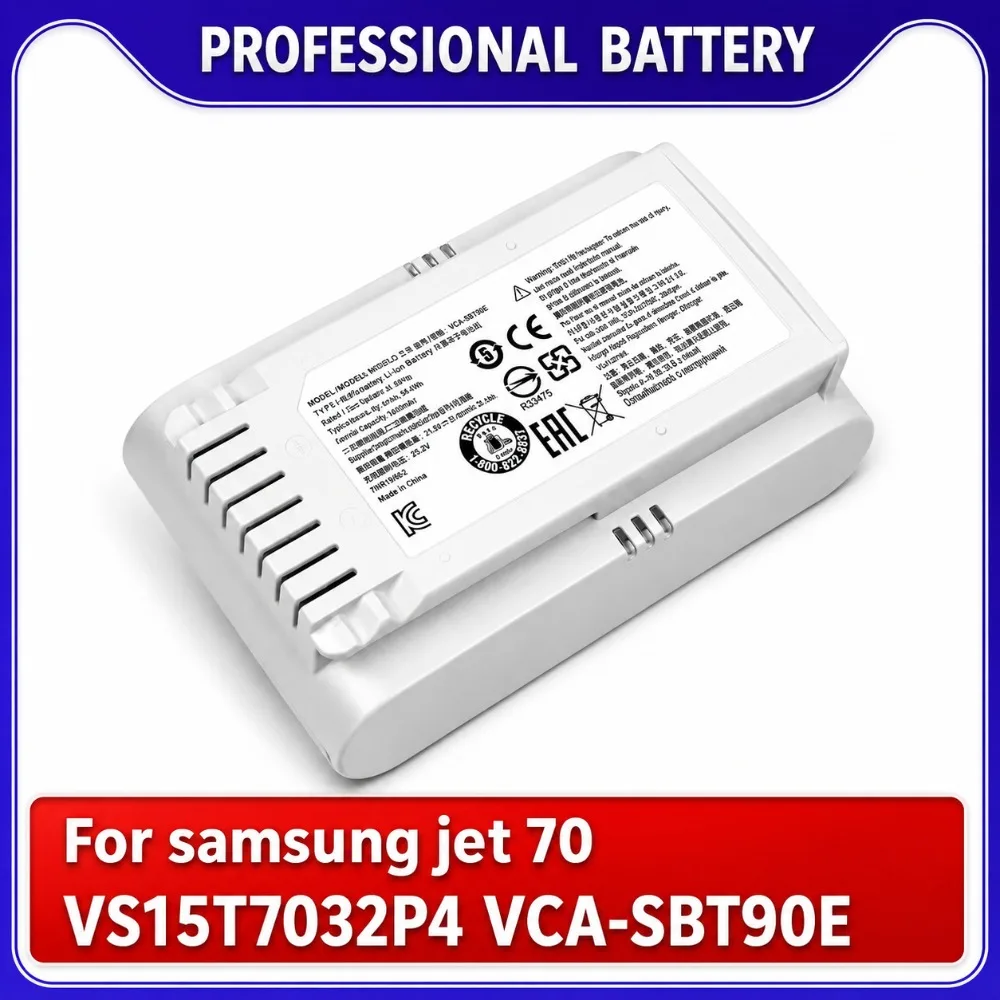 For Samsung vacuum cleaner battery 21.6V jet70 VS15T7032P4 VCA-SBT90E 5000mAh Long endurance capability Batteries