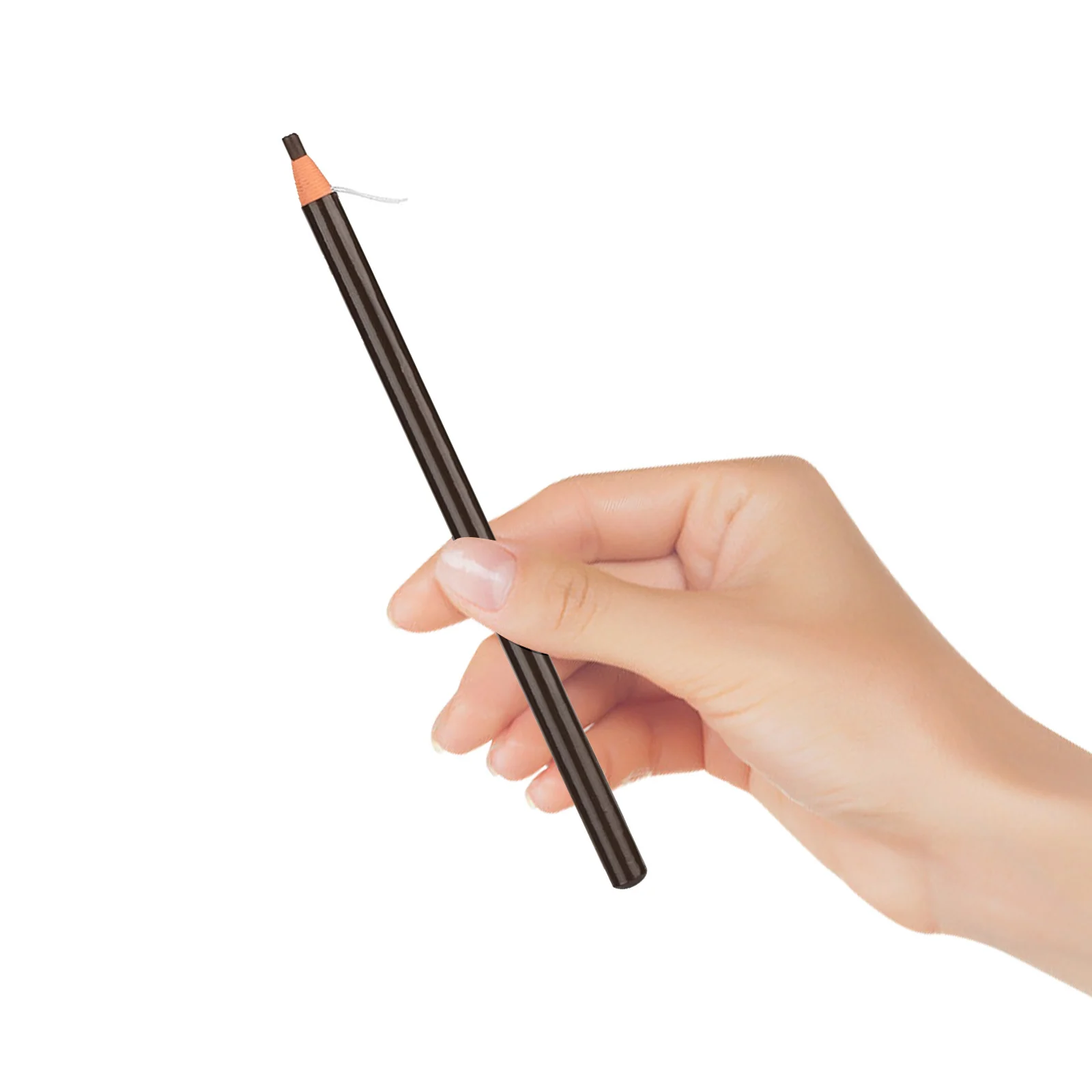 Waterproof Eyebrow Pencil Tearable Design Long-Lasting Smudge Proof Brow Makeup Tool for Women Natural Dark Brown Shade