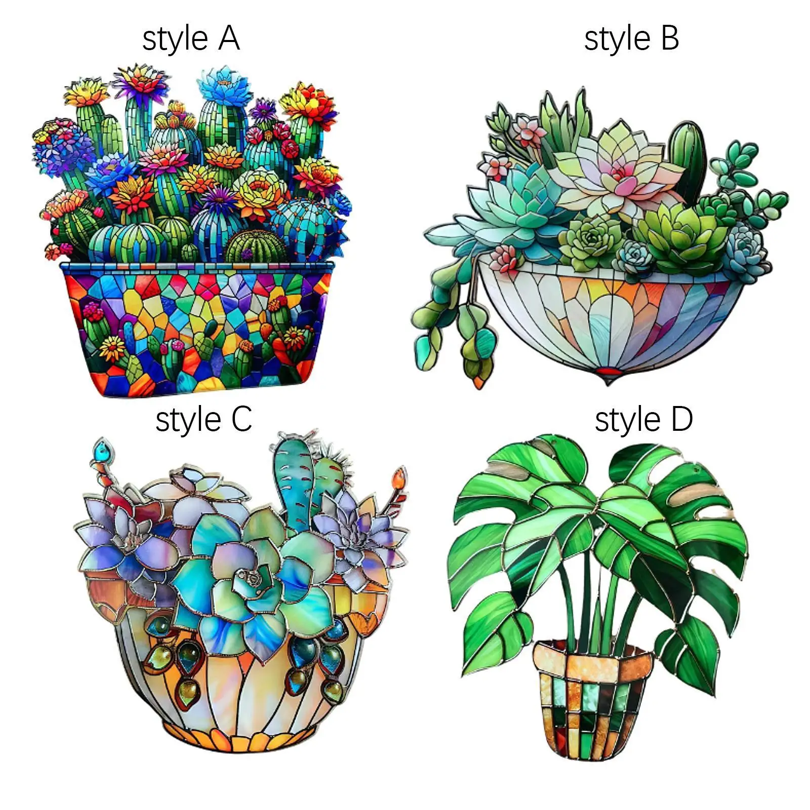 Горшечные растения, подвесной знак, 2D акриловый бонсай, украшение, подарок другу, художественное ремесло Горшечные растения, подвесной знак, 2D акриловый бонсай, украшение, подарок другу, художественное ремесло