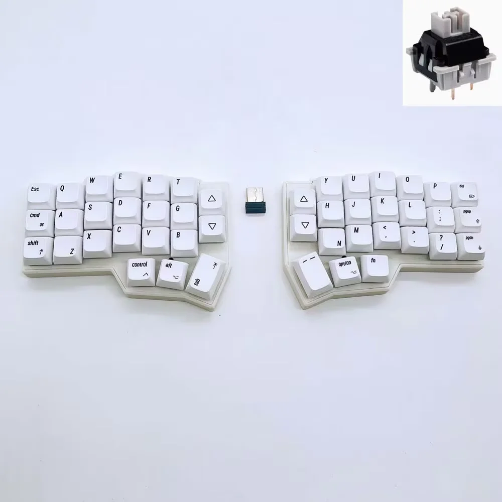 Corne V4 2.4g Split Keyboard Hot-Swappable 46 Key Ergonomic Layout Wireless Keyboard Support Vial Software Key Mapping Custom