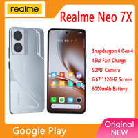 Realme Neo 7x Unlocked Sim Network Snapdragon 6 Gen 4 6.67 120Hz AMOLED 2400*1080 6000 mAh 50MP OTA NFC Google Play