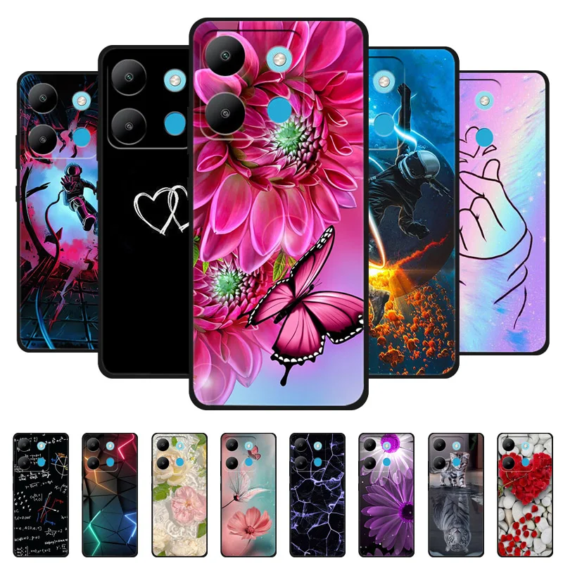 Funda de silicona a prueba de golpes para Infinix Smart 7, carcasa suave de TPU para teléfono Infinix Smart7 X6515 Smart 7, coque de dibujos animados