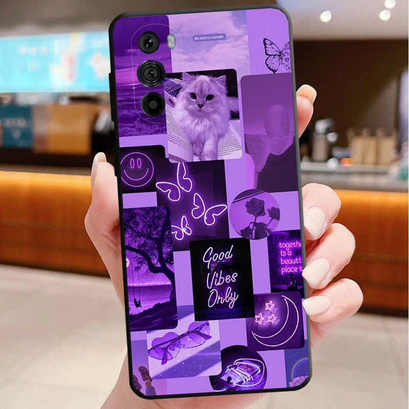 

Phone Case For Motorola Edge 50 40 Pro 60 50 40 30 Ultra Neo Fusion Moto G Play G Stylus G Power G Purple Aesthtic