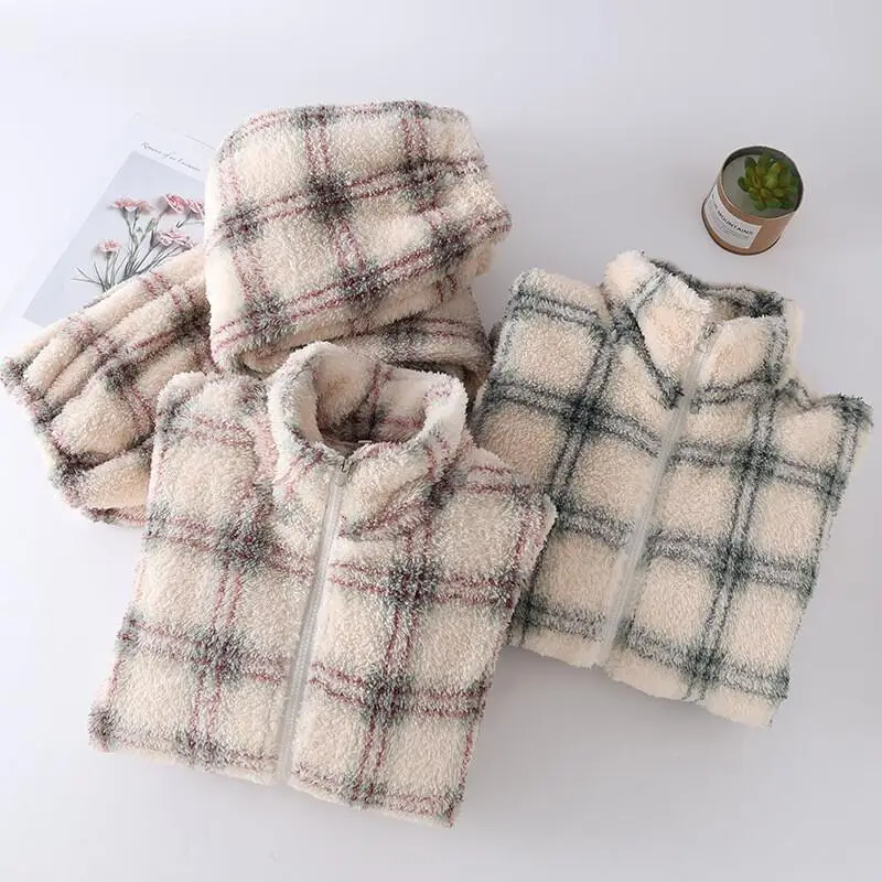 

Girl Winter Homewear Cotton Velvet Stand Up Collar Zipper Pajama Set Women Autumn Thick Warm Long Sleeved Pants Home Wear Sets