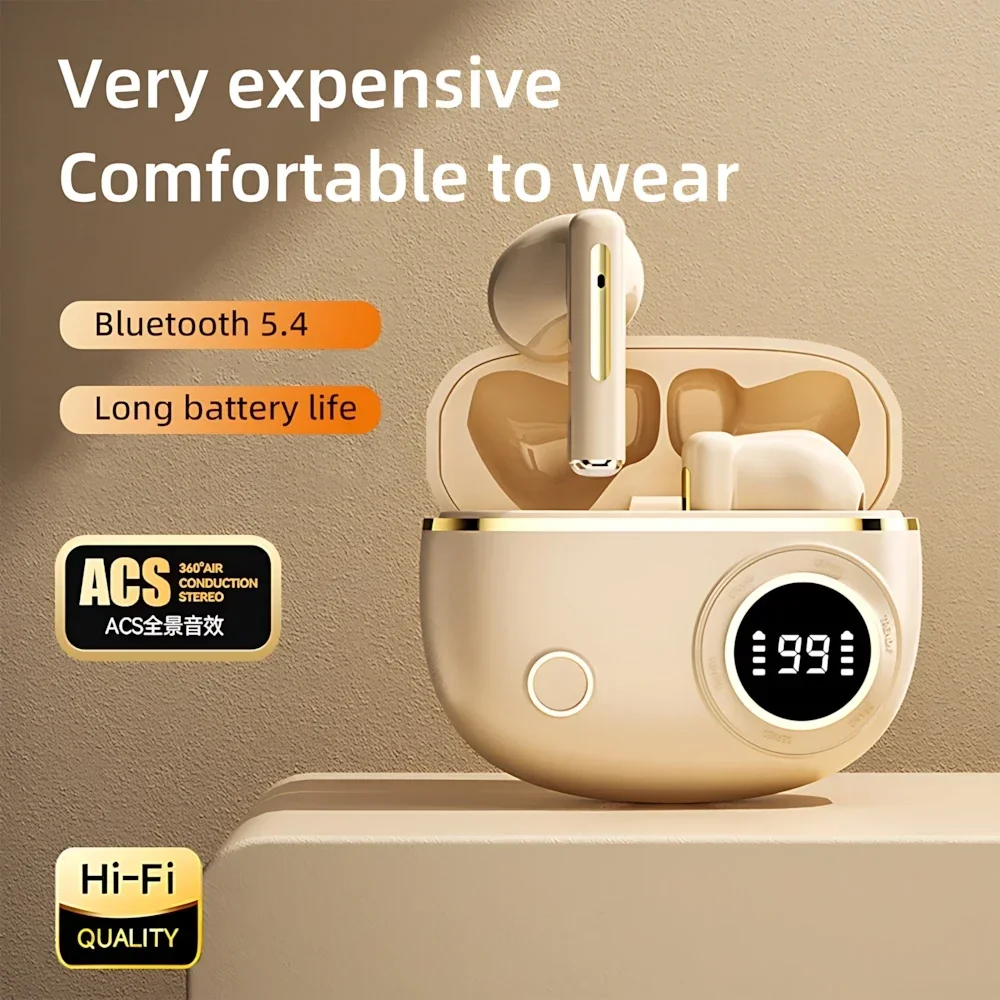 

TWS Wireless Bluetooth Headset LED Dislpaly Binaural Waterproof Noise Reduction Earphone Sports Stereo Noise Canceling Headphone