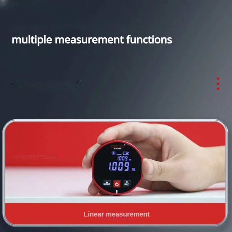 Imagem -03 - Xiaomi-delixi Rangefinder Fita Métrica Rolamento Ferramenta de Medição Rolo Régua Eletrônica Alta Precisão Pequeno Inteligente Longa Distância