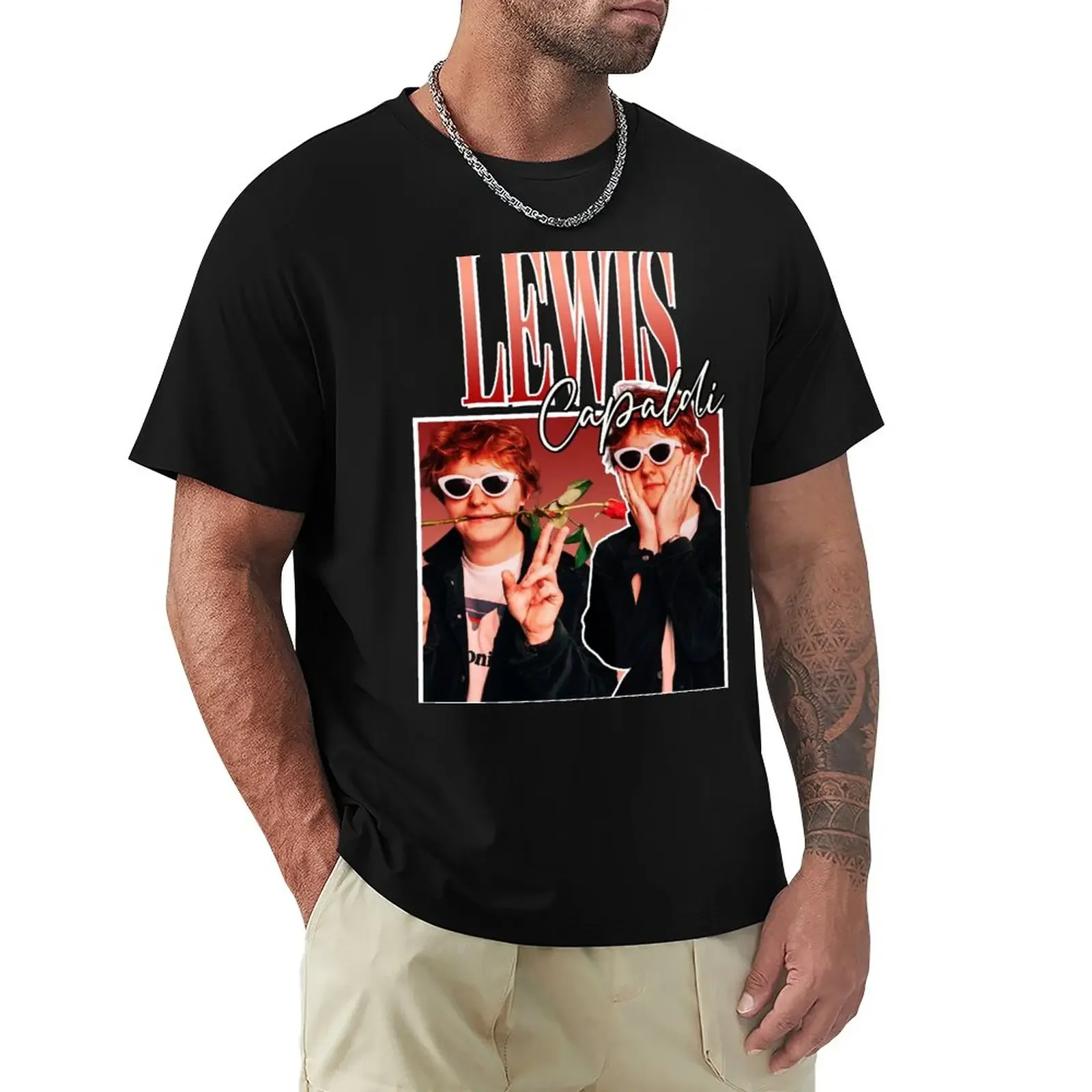 

Lewis Capaldi T-Shirt hippie clothes plus sizes customs design your own slim fit t shirts for men