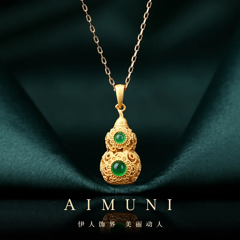 

Ethnic Style Hollow Design Exquisite Gourd High-Grade Versatile Retro Necklace for Women Collares Para Mujer Jewelry Vintage
