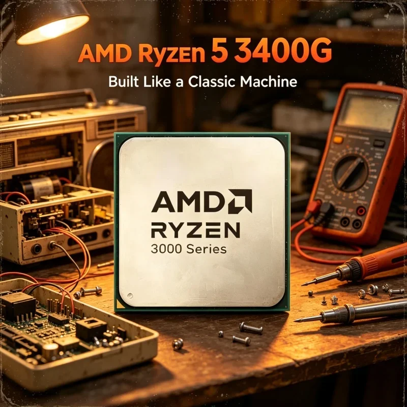 AMD Ryzen5 3400G Desktop Processor 4-Core 8-Thread AM4 CPU With Vega11 Graphics For Desktop Computer Upgrade