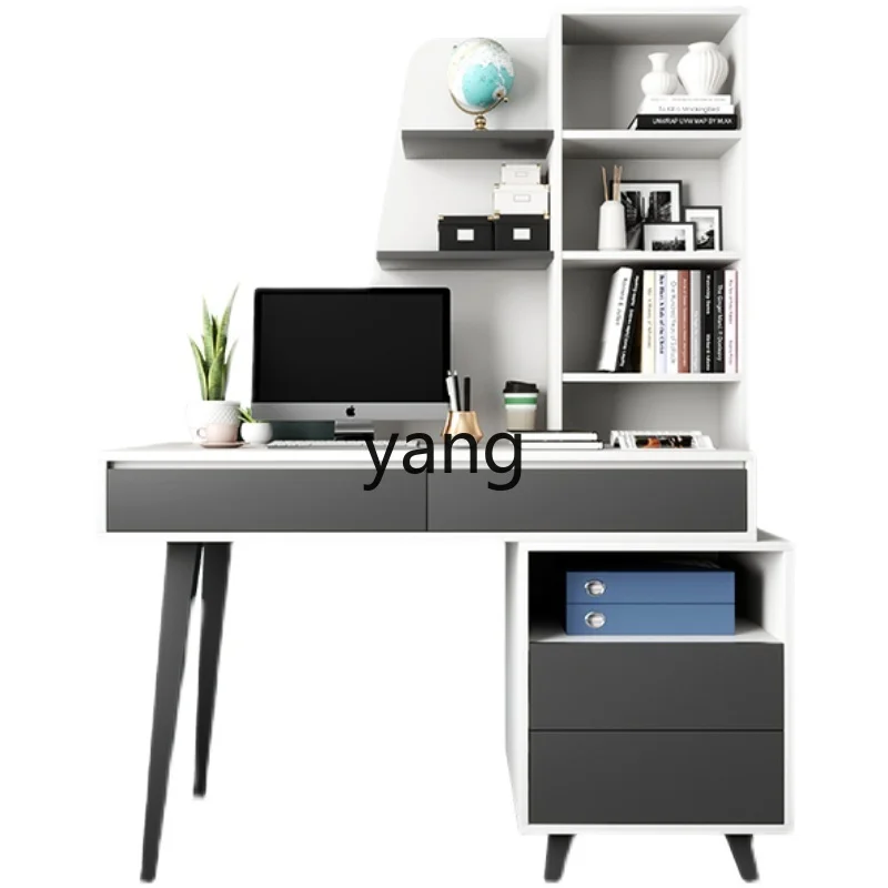 

LH integrated desk bookshelf bookcase modern simple master bedroom home writing desk