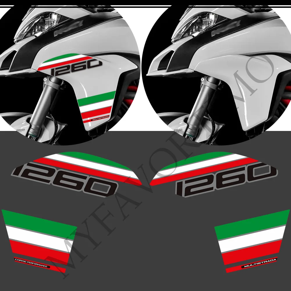 

Motorcycle Tank Pad Grips Gas Fuel Oil Kit Knee Fairing Fender Protector Stickers Decals For Ducati MULTISTRADA 1260 S 1260S