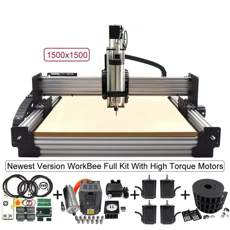 1500x1500mm Work CNC Router CNC Engraver Woodworking CNC Milling Engraving Machine Wood Cutter Full Kit