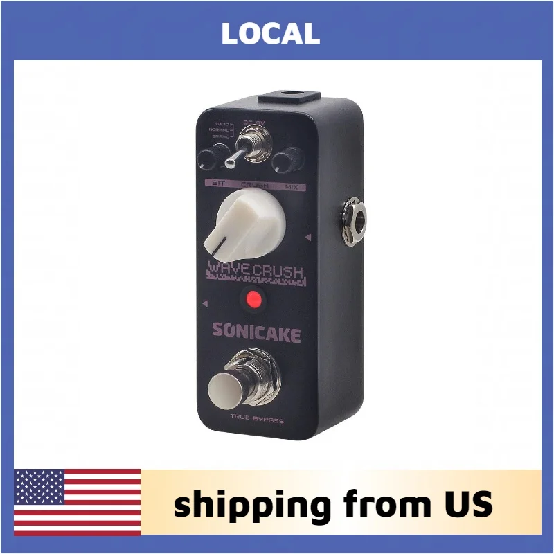 SONICAKE Local Wave Crush Bitcrush Digital Bitcrusher Rate Reducer Synthesizer Lo-Fi Guitar Bass Effects Pedal shipping from US