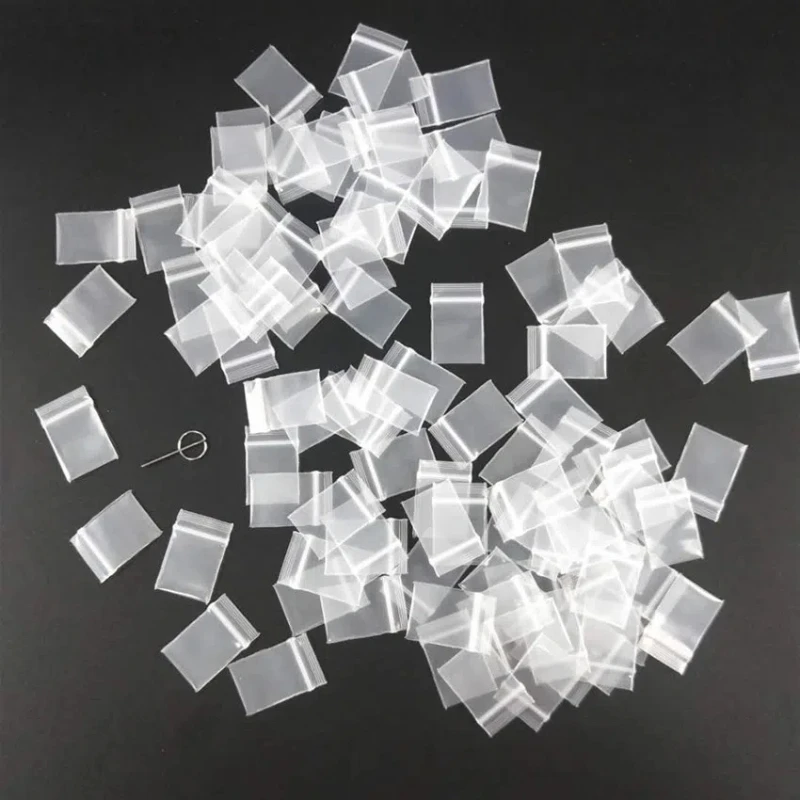 

500/1000Pcs Mini Clear Ziplock Plastic Bags Small Jewelry Retail Accessory Storage home bag Supplies sealed packaging bags