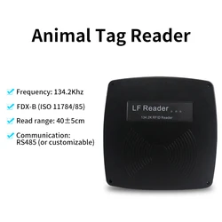 Animal Tag Reader UART, RS232, RS485 134.2KHz Fixed Long Distance Pet Chip Reader for Pigeon Racing, Pig, Cattle