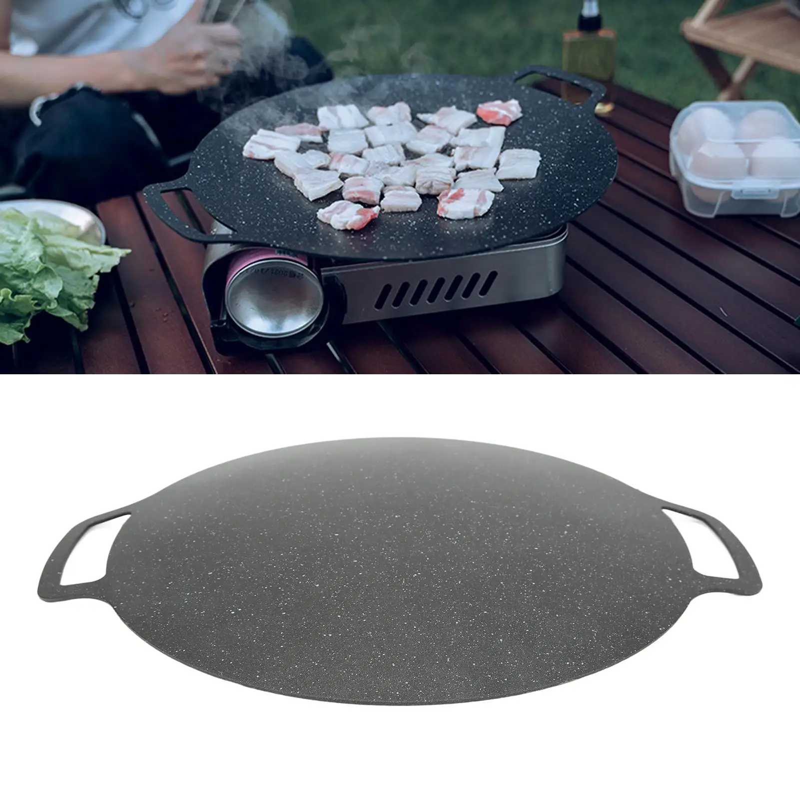 Non-Stick Grill Pan for Easy Cleaning | Portable BBQ Frying Plate for garden & for camping