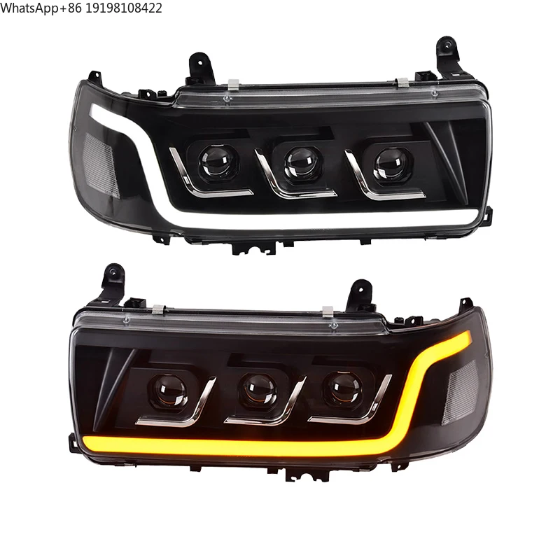 

Фары YU GUANG по лучшей цене для Toyota Land Cruiser, светодиодные фары LC80, передние фары, модернизированные светодиодные фары