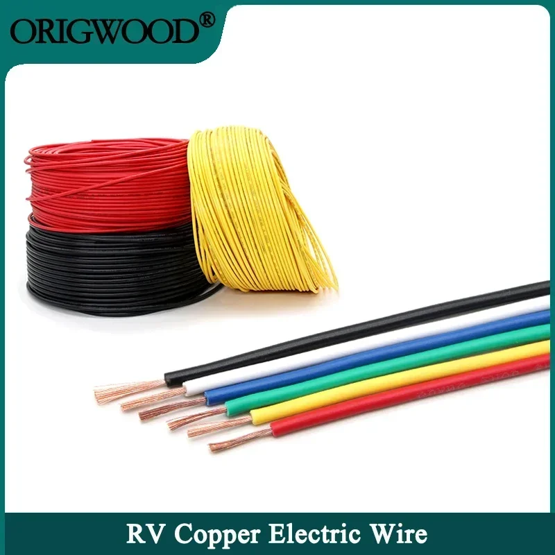 

2~20m RV Copper Cable Electric Wire PVC Electrical Cable 300/500V Single-Core Multi-Strand Flexible Wire For Car Audio Wires