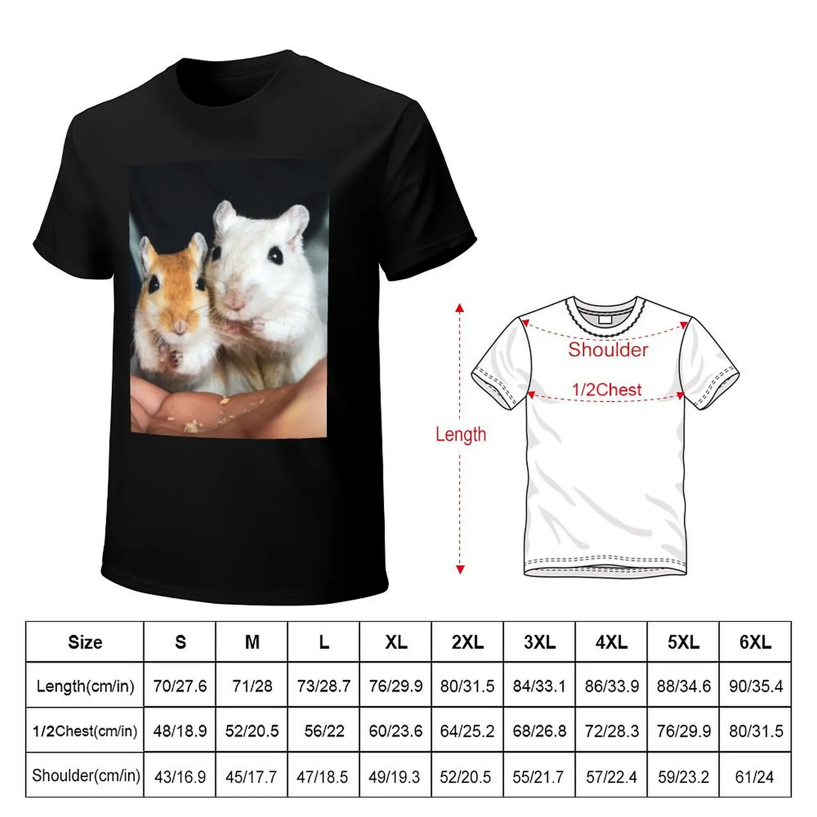 Gerbils savouring cashew nuts T-Shirt aesthetic clothes sweat anime tshirt custom shirt men t shirts high quality