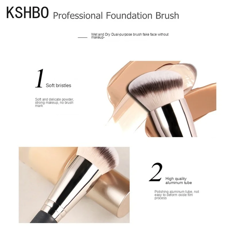 KSHBO 1/2/3pcs Foundation Concealer Brush Set Makeup Brush 170 270 Synthetic Hair Foundation Blending Brush Cream Contour Tools