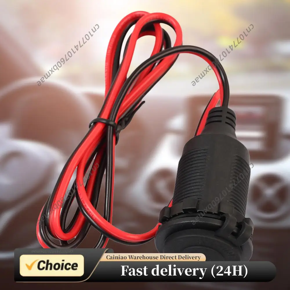 Car Cigarette Lighter Socket Adapter Cable 12/24V DC Cigarette Lighter Socket Power Adapter Modified Accessories
