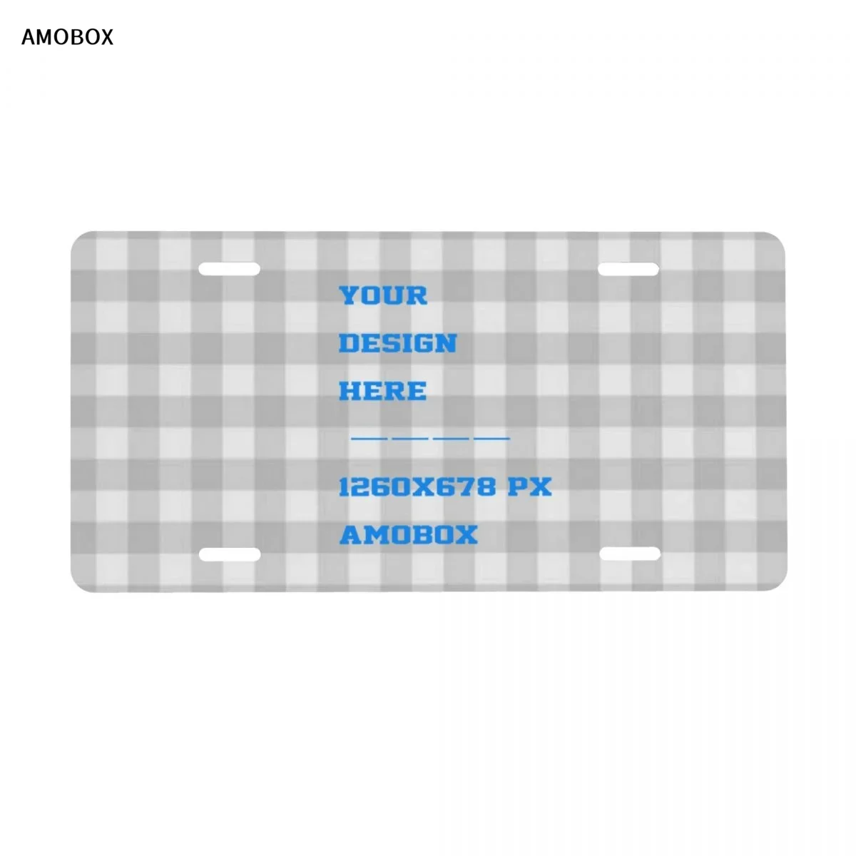 AMOBOX-Custom License Plate with Photo Text, Car Accessories, Truck, Door Plate, Bar, Cafe Decoration, Personalized Gifts