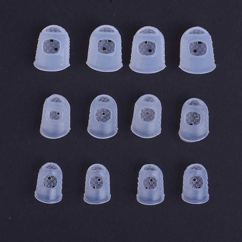 Tools Guitar Fingerstalls Kit Props Set Finger Guards Gadget Protecting Silicone Rubber 12pcs Anti-slip Fingertip