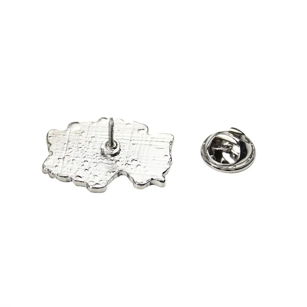 1PC European and American Fashion Flag Brooch Creative Geometric Map-shaped Badge Jewellery DIY Collar Decoration Gift