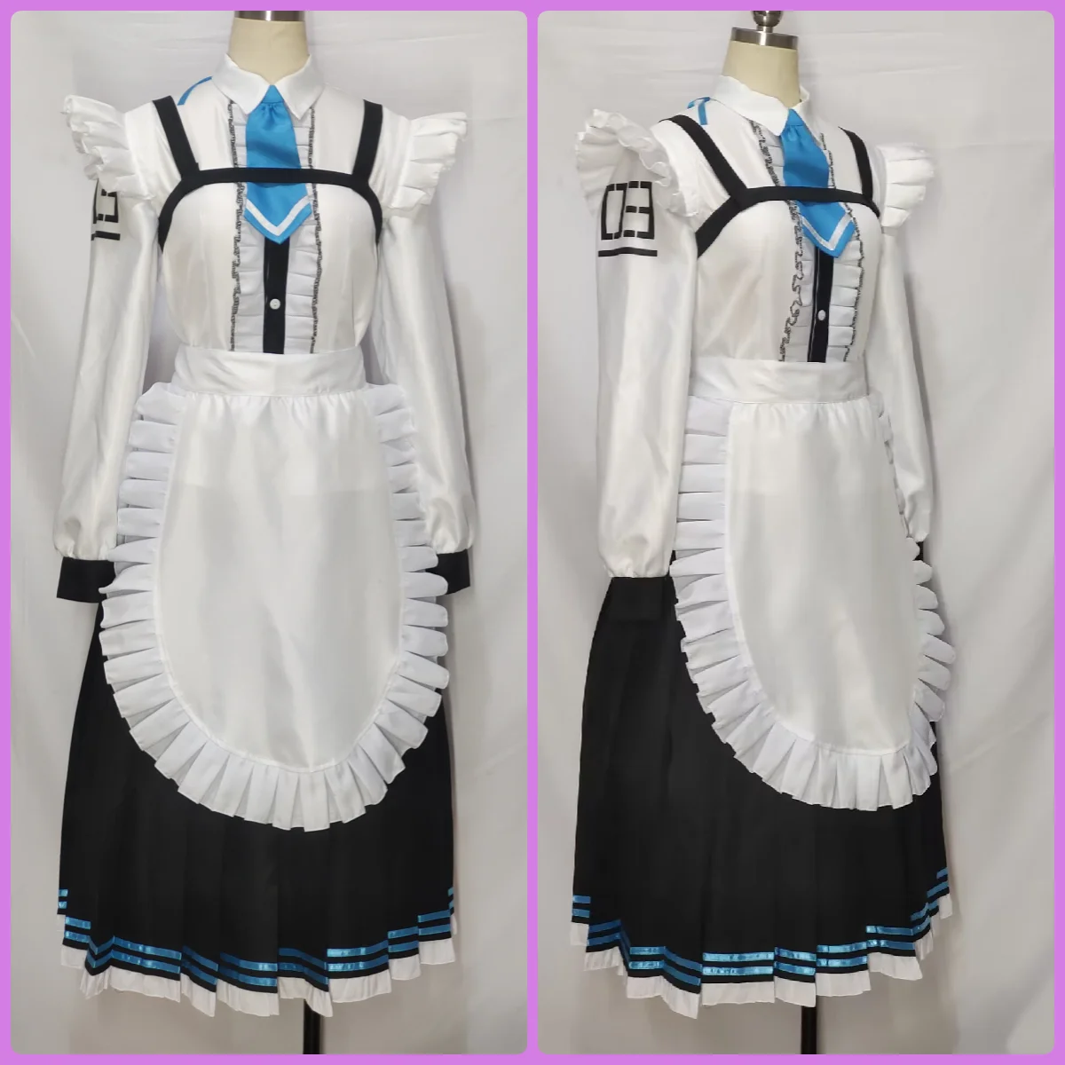 COS-KiKi Blue Archive Murokasa Akane Maid Dress Game Suit Cosplay Costume Lovely Uniform Halloween Party Role Play Outfit