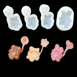 DIY Bear Rabbit Epoxy Resin Mold Shaker Mold Silicone Jewelry Tools Jewelry Accessories