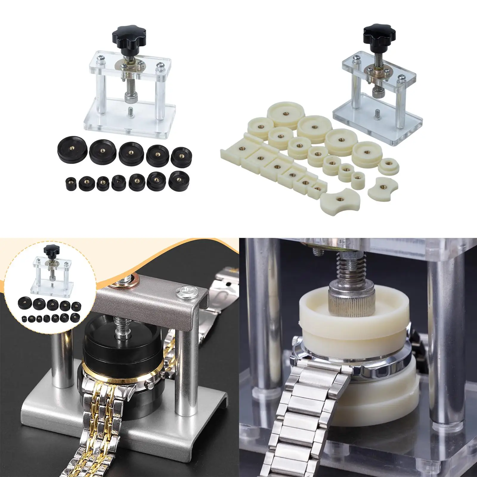 Watch Press Tool Set, Watch Repair Kit Watch Back Cover Capper, Close Snap Off for Women Men Jewelry Shop Watches Repairing