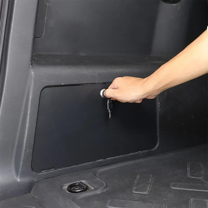 For Toyota FJ Cruiser 2007-2021 Carbon Steel Black Car Trunk Left Side Security Storage Privacy Safe Car Interior Accessories