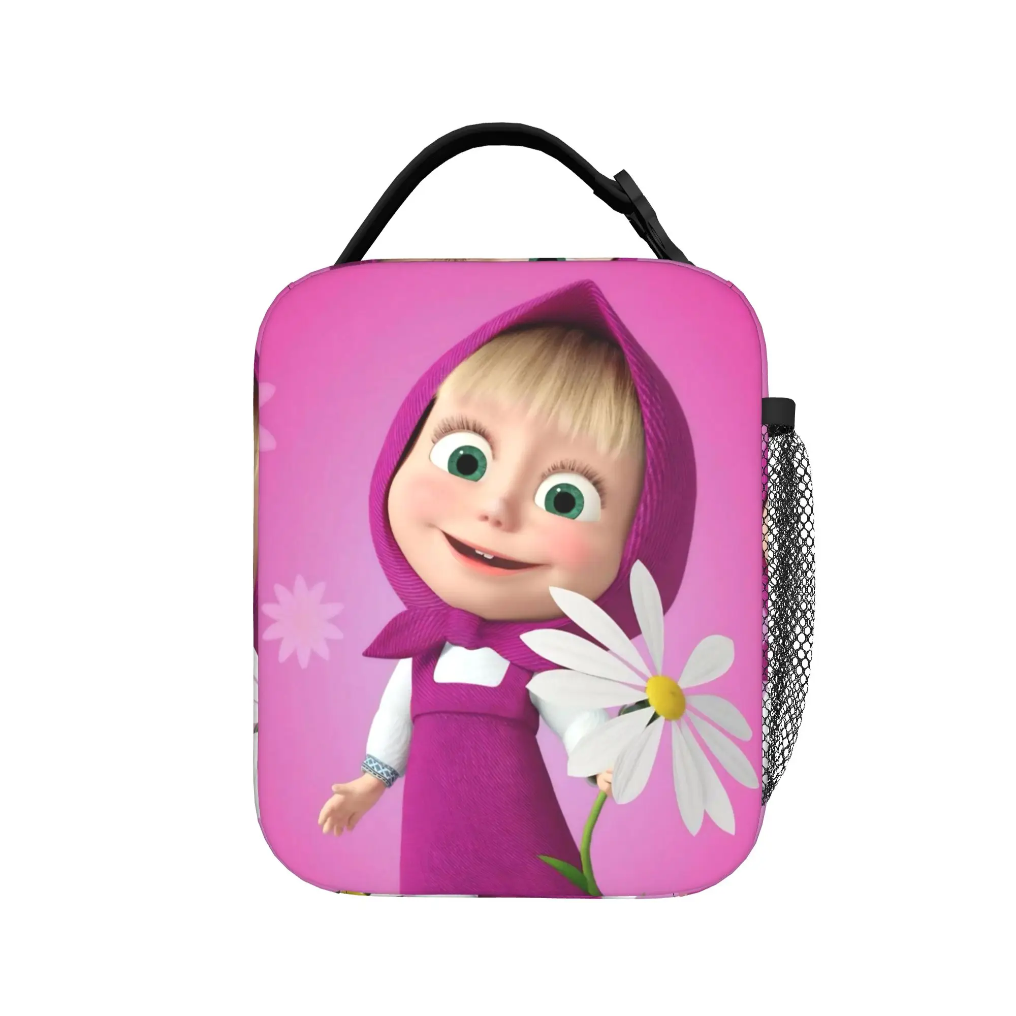 Cartoon M-Masha and Bear Thermal Insulated Lunch Bags for School  Portable Bento Box Thermal Cooler Lunch Boxes