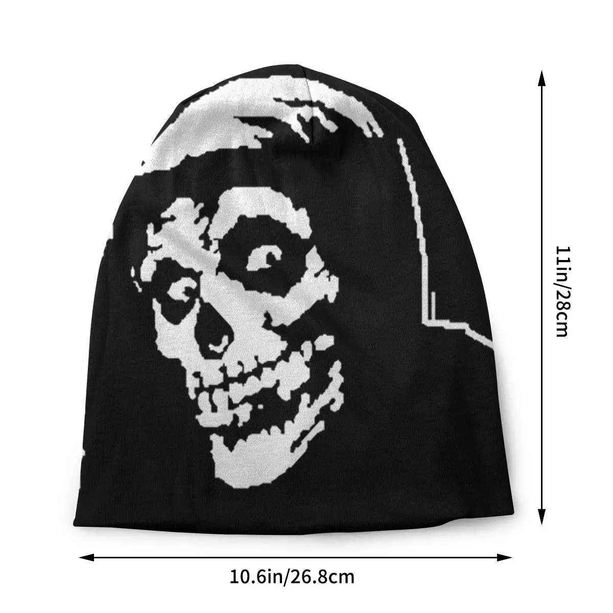 Misfits Skull Beanie Bonnet Knitting Hat Men Women Unisex Adult Horror Punk Rock Music Winter Warm Skullies Beanies Caps for Ski