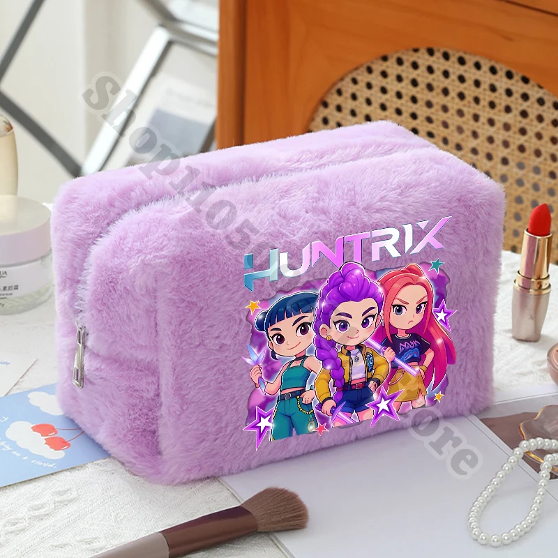 KPop شيطان الصيادين النساء أنيمي أفخم حقيبة مستحضرات التجميل فتاة الكرتون لطيف حقائب مكياج موضة أحمر الشفاه كيس التخزين اكسسوارات الهدايا #6