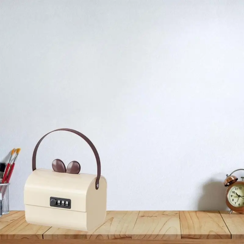 77HB Portable Handle Money Box для детей пароль свиньи банки с кодом комбинированной заблокированной вариант с Cartoon Rabbit