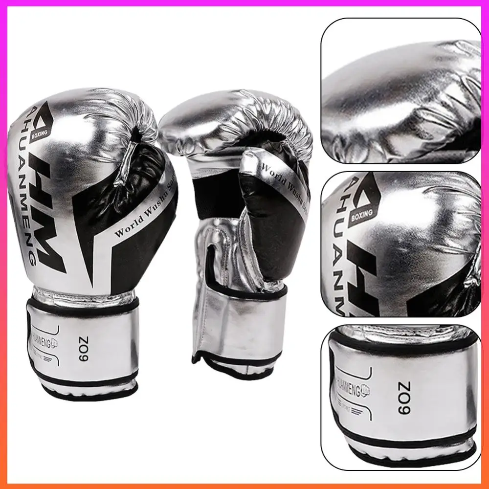 

Перчатки для соревнований по тайскому боксу, губка из искусственной кожи, тренировочные перчатки для бокса, дышащие боксерские перчатки для взрослых и детей, спортивные принадлежности