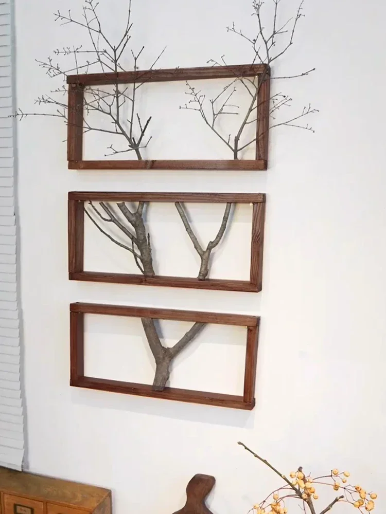 سجل الرياح اللوحة الزخرفية B & B خلفية الجدار الشنق اللوحة مطعم وابي الرياح الجدار الديكور قلادة حمالة صدر النباتات الخضراء #2