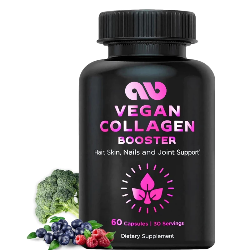 

Vegetarian collagen booster - Plant collagen - Supports hair, skin, nails, and joints - Contains hyaluronic acid -60 capsules