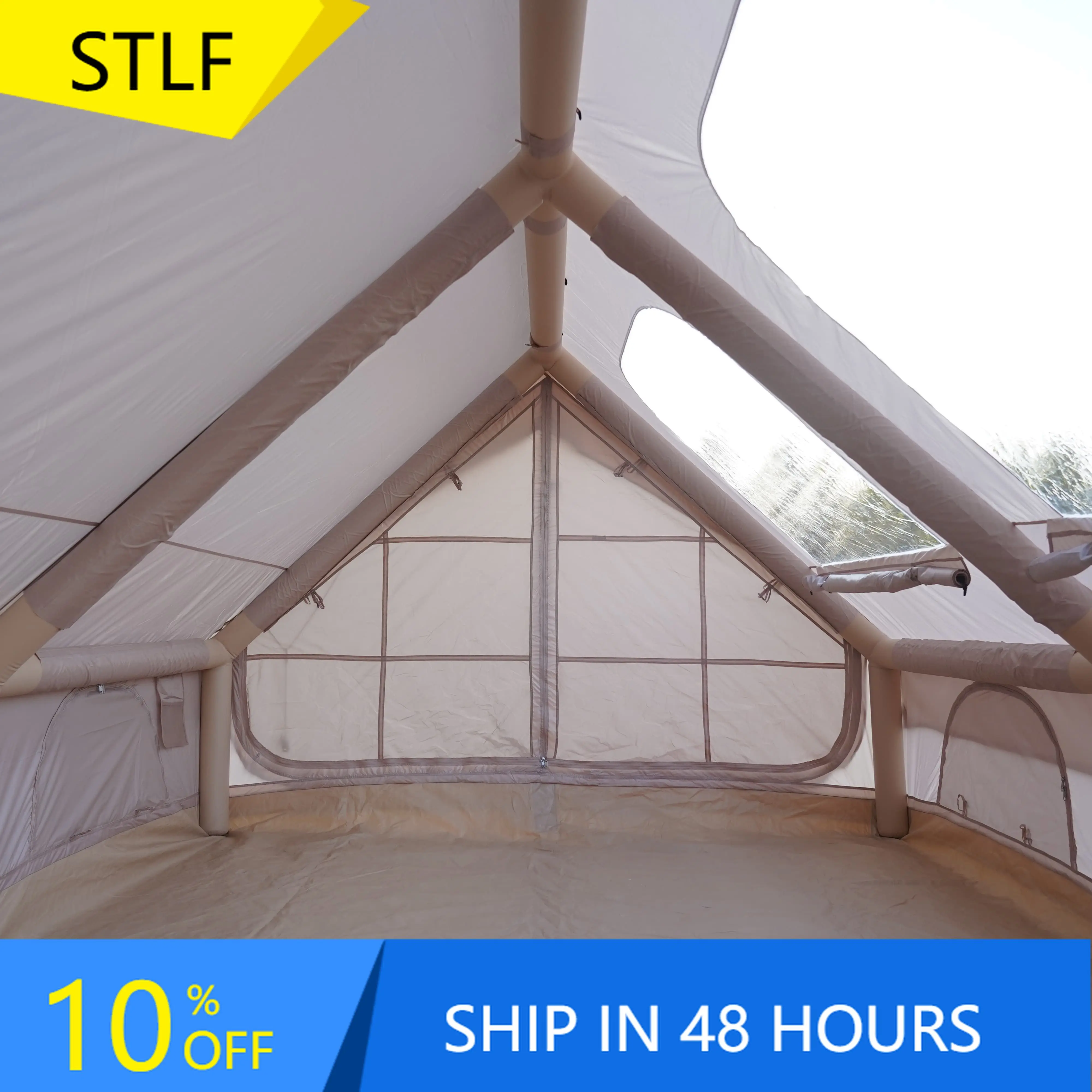 

STLFHot Selling All-Season Universal Inflatable Tent 12 Square Meters High Quality Oxford Fabric Light Weight for Picnic Camping