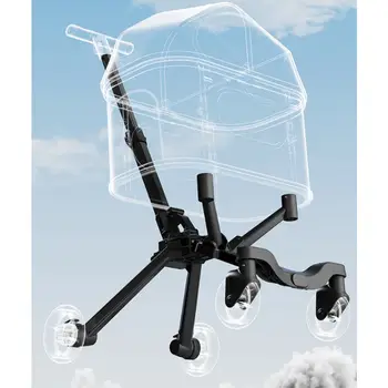 適用於體重低於 55 磅的中型犬或兩隻小型犬/貓的豪華寵物推車,一鍵折疊,可調節手柄,可拆卸提手 8 最佳銷售 狗狗寵物推車 - №3